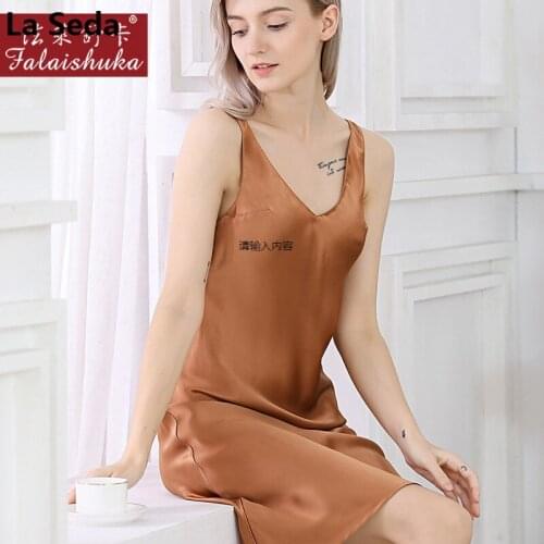 16 momme sexy 100% silk women sleepdress cozy quality Summer nightgowns women noble nightdress elegant home sleepwear D3657