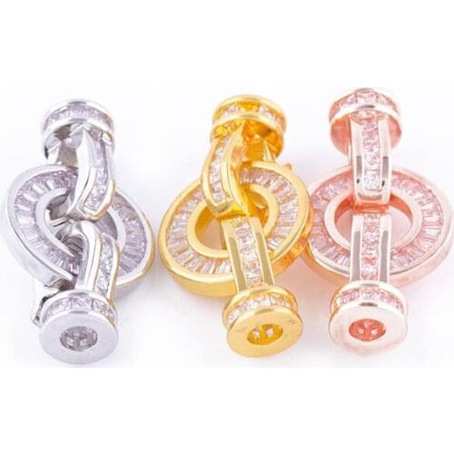 2018 Factory Direct Bracelet Jewelry Accessory Micro Pave Zircon Rhodium/Gold/Rose Gold Color Jewelry Clasps CHFC06