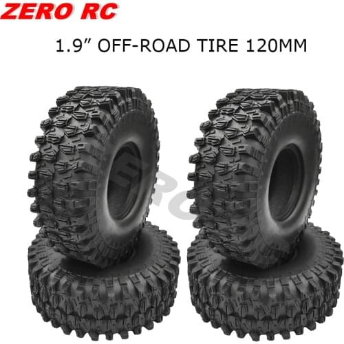 Newest 4PCS SOFT 1.9" ROCK CRAWLER Tires 120mm Tyre For TRAXXAS TRX-4 RC4WD D90 SCX10 CC01 Jeep Wrangler MST