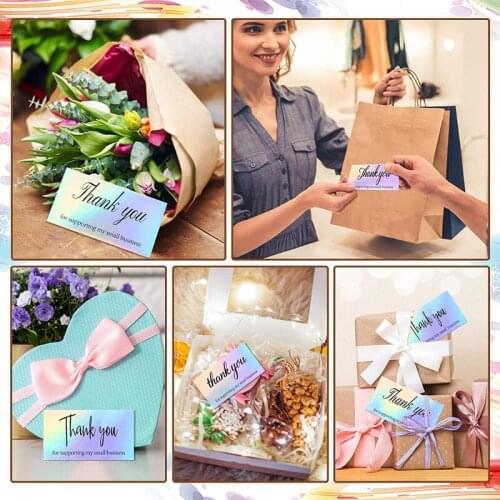50pcs Thank You for Your Order Business Cards Shopping Thanks Greeting Cards Appreciation Card for Small Business