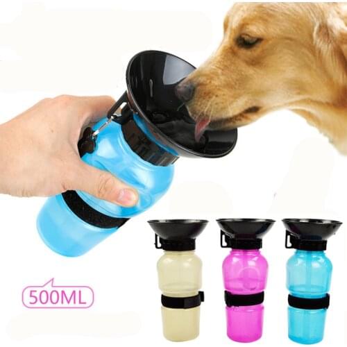 500ml portable Dog Drinking Water Bottle Pet Puppy Cat Sport Travel Outdoor Feed Bowl pet dog Drink botter Mug Cup dispenser