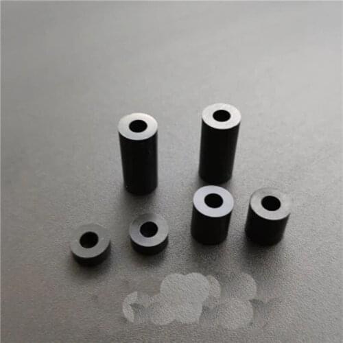 50pcsM5.4 Black insulation column Plastic bolster straight through columns Nylon casing ABS washer Round hole pillar 5-12mm high