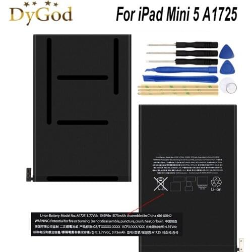 For iPad Mini 5 A1725 Battery 5173mAh Replacement Backup Batteria Batterie For Apple iPad Mini 5 A1725 AKKU with tools