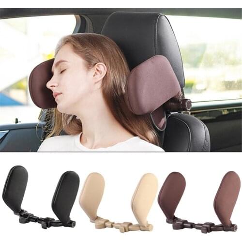 Car Neck Headrest Pillow Cushion Sleep Side Head Support High Elastic Nylon Telescopic Travel Sleeping Cushion for Kids Adults
