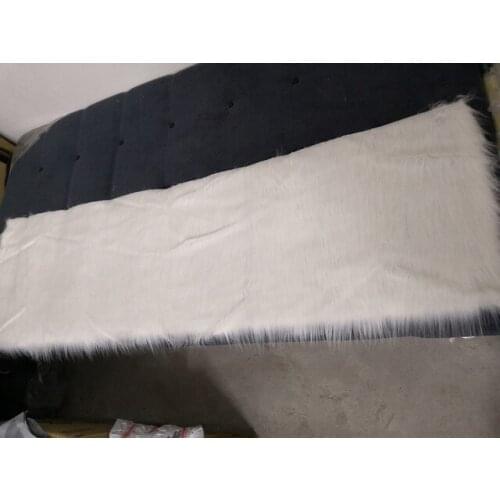 White 7cm long plush faux fur fabric for coat vest long pile fur fabric for stage cosplay DIY accessories 47*150cm