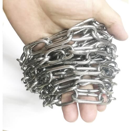 2mm iron ring chain 304 stainless steel chain pet dog chain 10m clothes swing traction lifting chain Anti-rust anti-corrosion