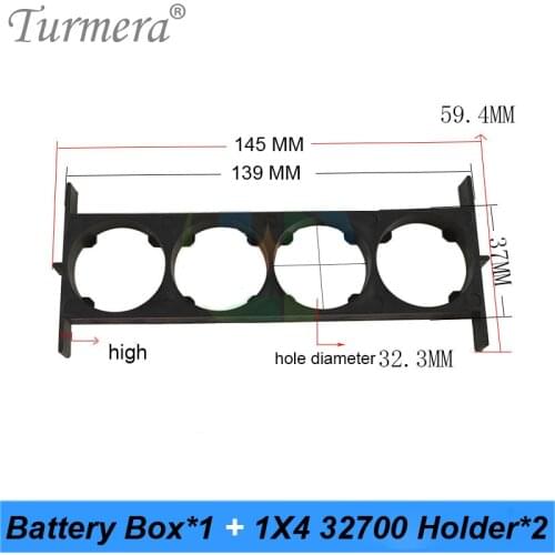 Battery Holder Bracket 32650 32700 1*4 Cell Safety Anti Vibration Plastic Brackets For 32650 32700 Battery Pack 10Pairs Turmera