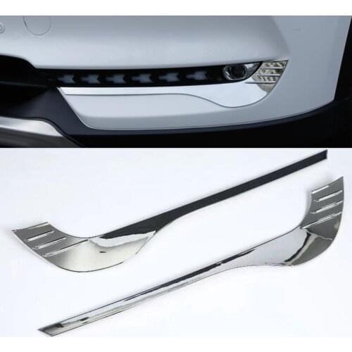 Car Accessories Styling For Mazda CX-5 CX5 2017 2018 ABS Chrome Front Bottom Fog Light Lamp Decoration Stripe Cover Trims 2pcs