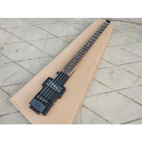 Matte Black MINI Headless Electric Bass Guitar,Mahogany Body&Rosewood Fingerboard BJ-449