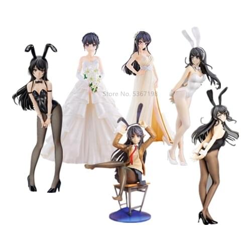 25-40cm sexy female anime bunny Dream Girl Senpai Sakurajima Mai Sexy Anime Girl PVC Action Figures Toys Anime Figure Gift