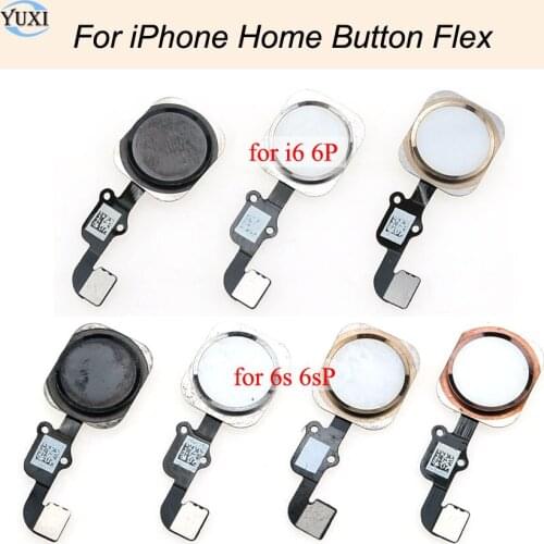 YuXi Home Button with Flex Cable for iPhone 6 6Plus 6S 6S Plus Home button Flex Assembly, Can't use fingerprint