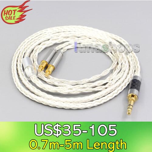 LN007241 16 Core OCC Silver Plated Headphone Cable For Audio Technica ATH-ADX5000 MSR7b 770H 990H ESW950 SR9 ES750 ESW990