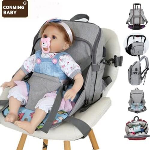 Fashion Mummy Maternity Nursing Diaper Bag Portable Baby Travel Booster Seat Backpack Stroller Baby Care Nappy Backpack