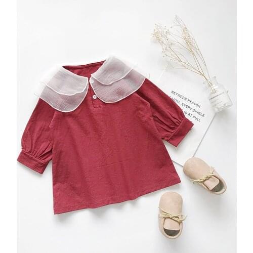 Hollead Children Dress 2021 New Summer Doll Collar Japanese Korean Style Dress For Girls Childrens Clothing Kids Sweet Costume