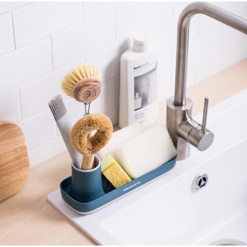 Bathroom Toothbrush Storage Rack Box Washing Sponge Soap Box Dish Plate Tray Holder Shelf Draining Rack Stand Kitchen Organizer