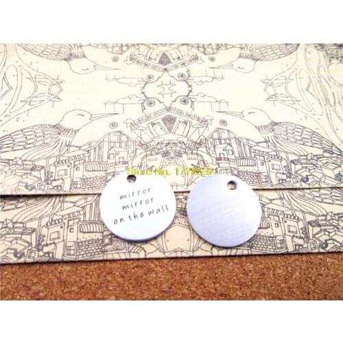 10pcs-stainless steel Charms "mirror mirror on the wall" DIY Charms Pendants for necklace/bracelet/keychain DIY jewelry