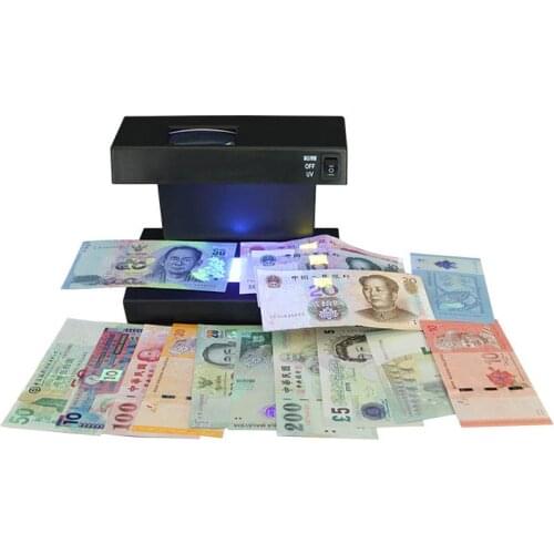 Portable money detector machine counterfeit cash bill tester currency detector support ultraviolet UV and Magnifier 110V/220V