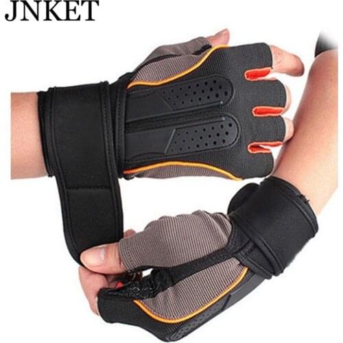 JNKET Professional Fitness Gloves Outdoor Sports Exercise Dumbbell Weightlifting Skidproof Breathable Gloves Three Colours