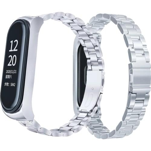 For Xiaomi bracelet strap 6/5/4/3 strap stainless steel strap Milanese metal strap Xiaomi 3 4 strap sports strap adjustment tool