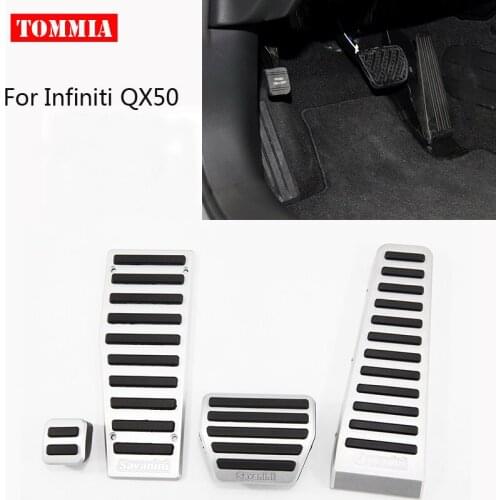 Tommia For Infiniti QX50 2015-2016 Pedal Cover Fuel Gas Brake Foot Rest Housing No Drilling Car-styling