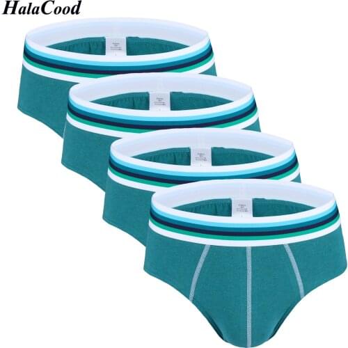 4Pcs/lot Brand Mr Underwear Mens Cotton Briefs Shorts Male Underpants Men Panties Comfortable Wide Belt Underwear Plus Size Fat