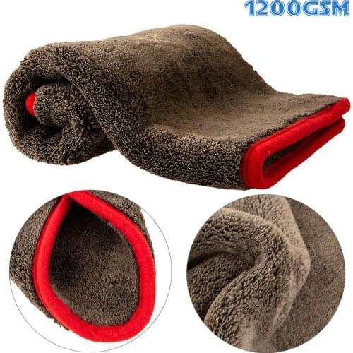1200GSM Car Detailing Microfiber Towel Car Cleaning Drying Cloth Thick Car Washing Rag for Cars Kitchen Car Care Cloth