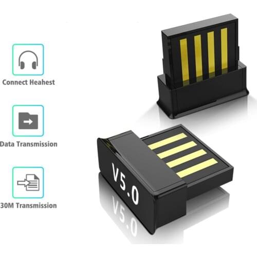 USB Bluetooth Adapters BT 5.0 USB Wireless Computer Adapter Audio Receiver Transmitter Dongles Laptop Earphone BLE Mini Sender