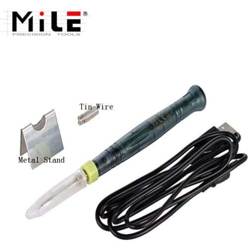 MILE DIY USB Soldering Iron Pen 5V 8W Mini Tip Button Switch Electric Powered Soldering Station Portable Welding Equipment Tools