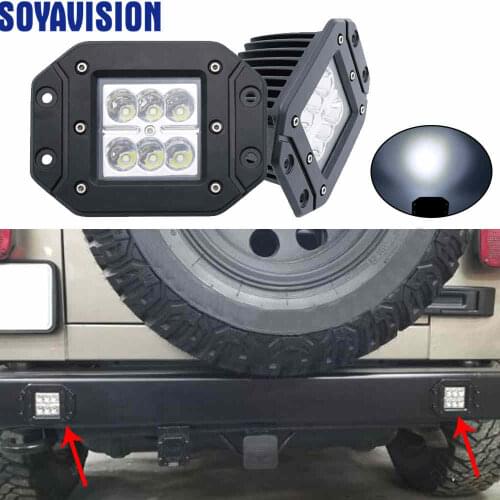 Flush Mount Backup Reverse Front Rear Bumper Led Lights Cube Pods Fog Lamp for Offroad Lada Niva Uaz Toyota Audi Led Work Lights