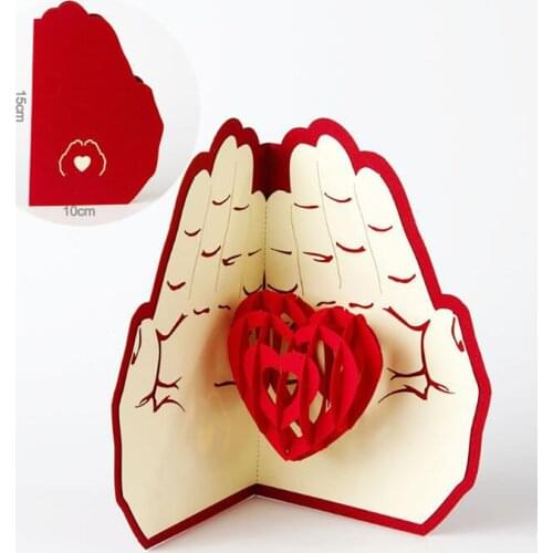 1 Set Creative 3D Greeting Card DIY Birthday Party Invitation Card With Envelope, Valentines Day Gift Postcard Greeting Cards