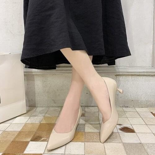 2021 Korean Version of The Autumn New Fashion All-match High Heels Small Stiletto Womens Single Shoes Pointed Toe Shoes