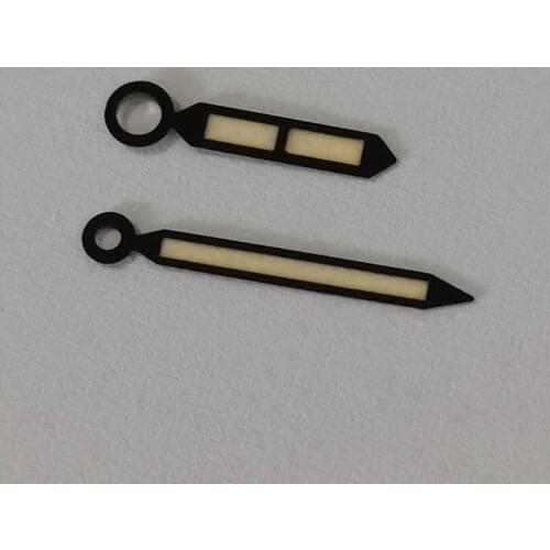 Watch accessories Watch parts copper material black Watch hand Green luminous Hour hand minute hand no second hand