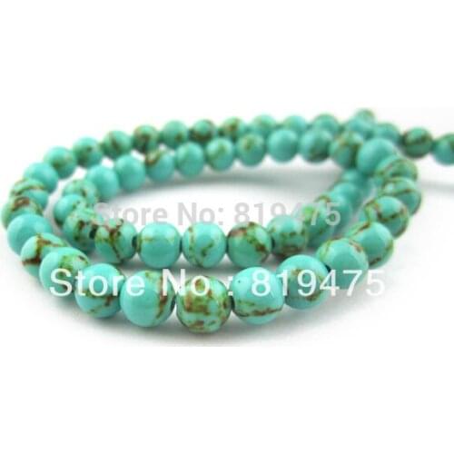Synthetic StoneBeads Bracelet Round 4 6 8 10 12mm green blue color Loose beads for jewelry making