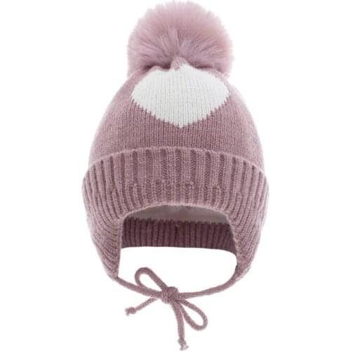 D7WF Baby Boy Hat Cute Pom-pom Baby Autumn Winter Warm Knitted Children Girls Hat