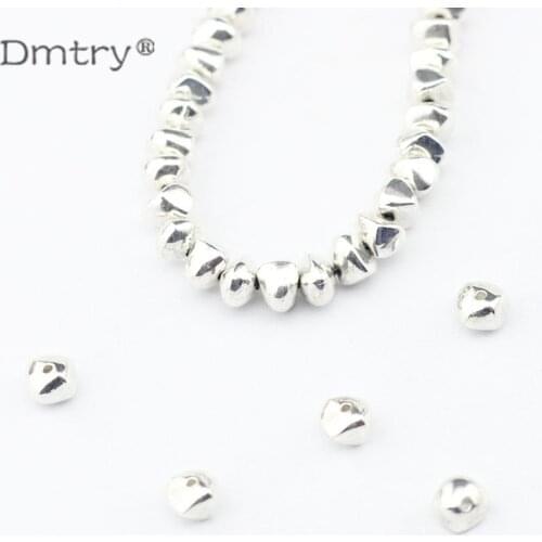 Dmtry 30pcs/lot Wholesale Cheap Alloy Spacer Bead Ancient Silver Beads For Bracelet Necklace DIY Jewelry Making Handmade LC0166