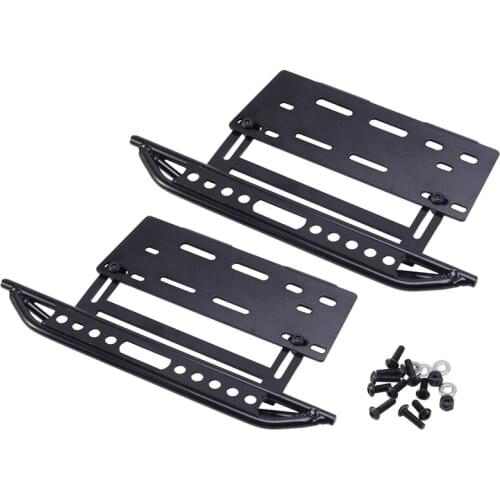 FBIL-Metal Side Step Side Pedal Foot-Plate Sliders for 1/10 RC Crawler Axial SCX10 SCX10 II 90046 Jeep Wrangler Shell