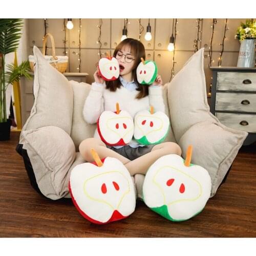 15-35cm Lovely Lifelike Apple Plush Toys Pillow Soft Stuffed Kawaii Simulation Fruit Doll For Children Kids Baby Girls Gift