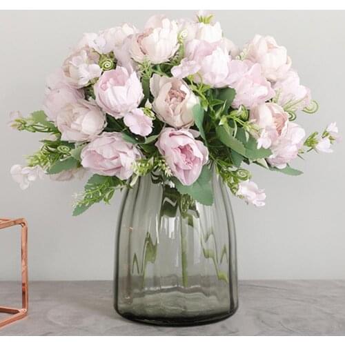 1Pc Artificial Peony Flower Home Shop Cafe Wedding Banquet Party Fake Flowers Photography prop decoration