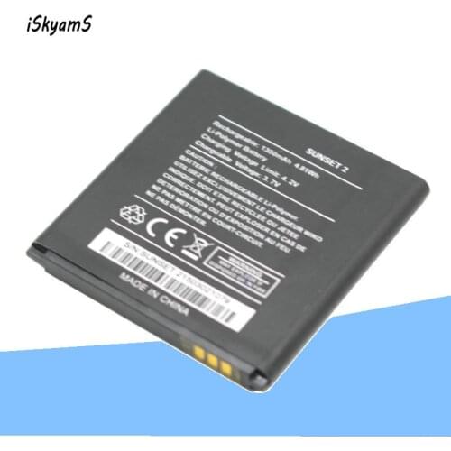 ISkyamS 1x 1300mAh High Quality Replacement Li-polymer Battery for Wiko sunset 2 Batterie Batterij Bateria