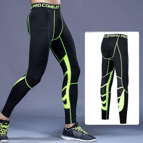 Compression Pants Men Sport Tights Leggings Mens High Elastic Mens Running Gym Sports Fitness Quick Dry Fit Workout Legggings