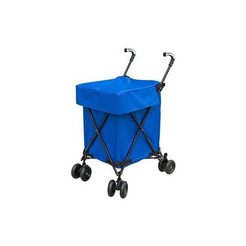 Large Capacity Aluminum Alloy Shopping Cart with Oxford Cloth Bag High Quality Foldable Luggage Climbing Cart with Big Wheel