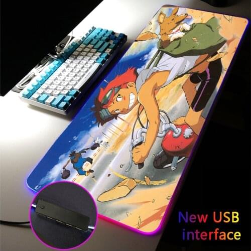 Multi-interface COWBOY BEBOP 400*800MM Large RGB Gaming Mouse Pad Typec Interface Docking Gamer Mousepad Dock USB HUB Desk Mat