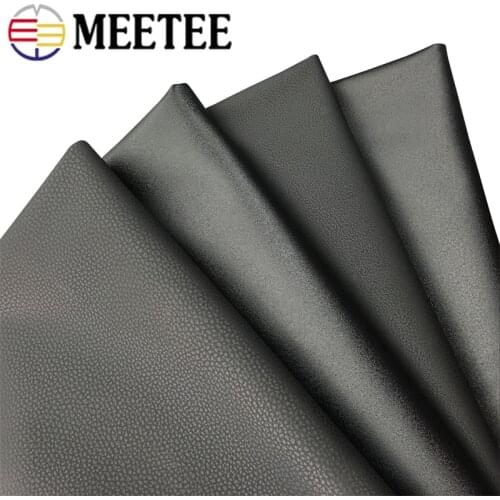 Meetee 50x137cm PU Leather Fabric 0.6mm Thick Waterproof Synthetic for Car Seat Soft Non-slip Handmade Decoration Crafts