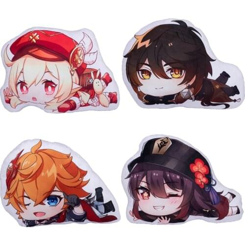 Genshin Impact Anime Plush Toy 10/50cm Stuffed Plush Doll Xiao Diluc Keqing Zhongli Kawaii Soft Pillow Plushie Sofa Cushion Gift