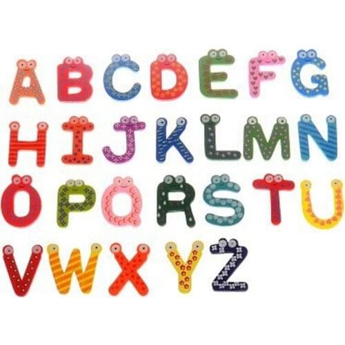 Digital symbol wooden refrigerator stickers Baby learning refrigerator stickers baby knowledge card stickers magnetic stickers