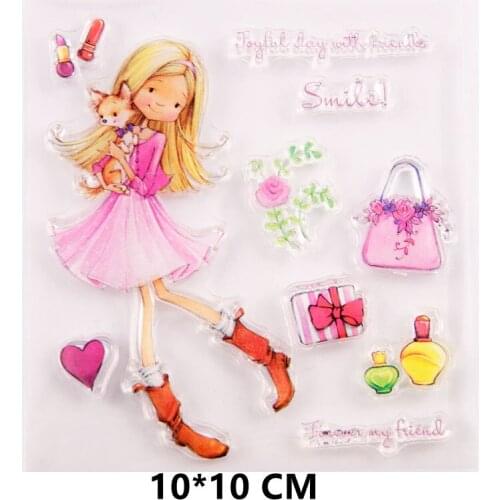 2021 New Little Girl Clear Stamps DIY Scrapbooking Craft Supplies Rubber Silicon Seals Card Album Hobby ink pad Stamping