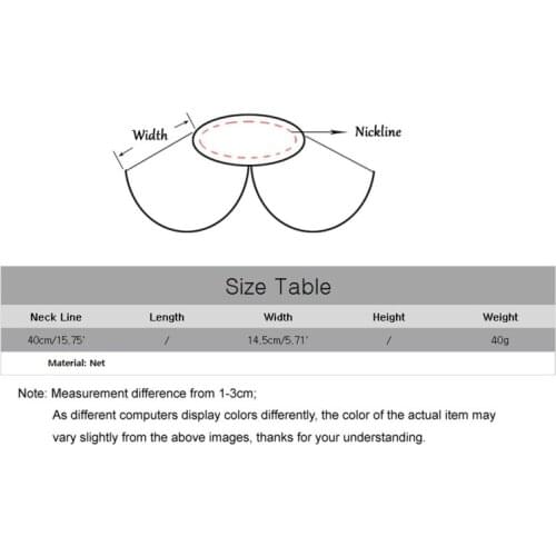 Q1FA Victorian Ruffled Mesh Fake Collar Shawl Tulle Clown Cosplay Neck Ruff Choker