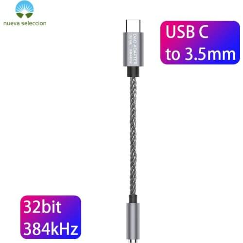 Realtek ALC5686 USB Type C DAC Headphone Amp 16-32Ohm with 3.5mm Output SNR 125dB PCM 32b/384kHz for Android, Windows10, MacBook