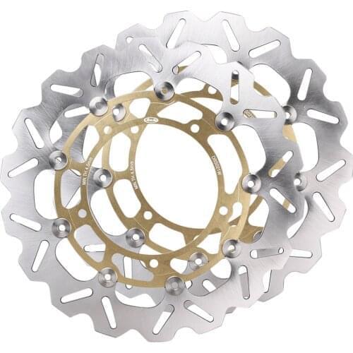 Motorbike Front Brake Disc Rotors Disks for Yamaha YZF R6 2005-2015 Floating Gold Black 1 Pair