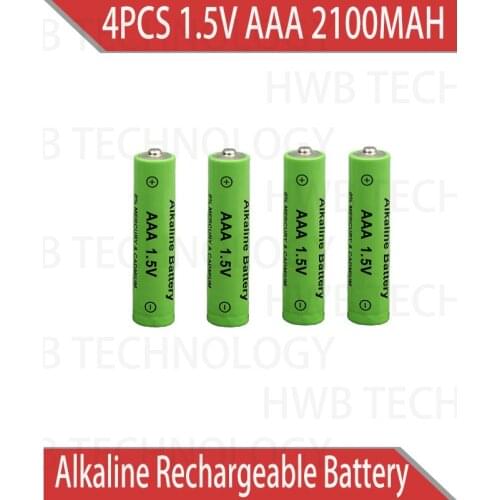 4pcs/lot New Brand AAA 2100mah 1.5V Alkaline Battery AAA rechargeable battery for Remote Control Toy light Batery free shipping